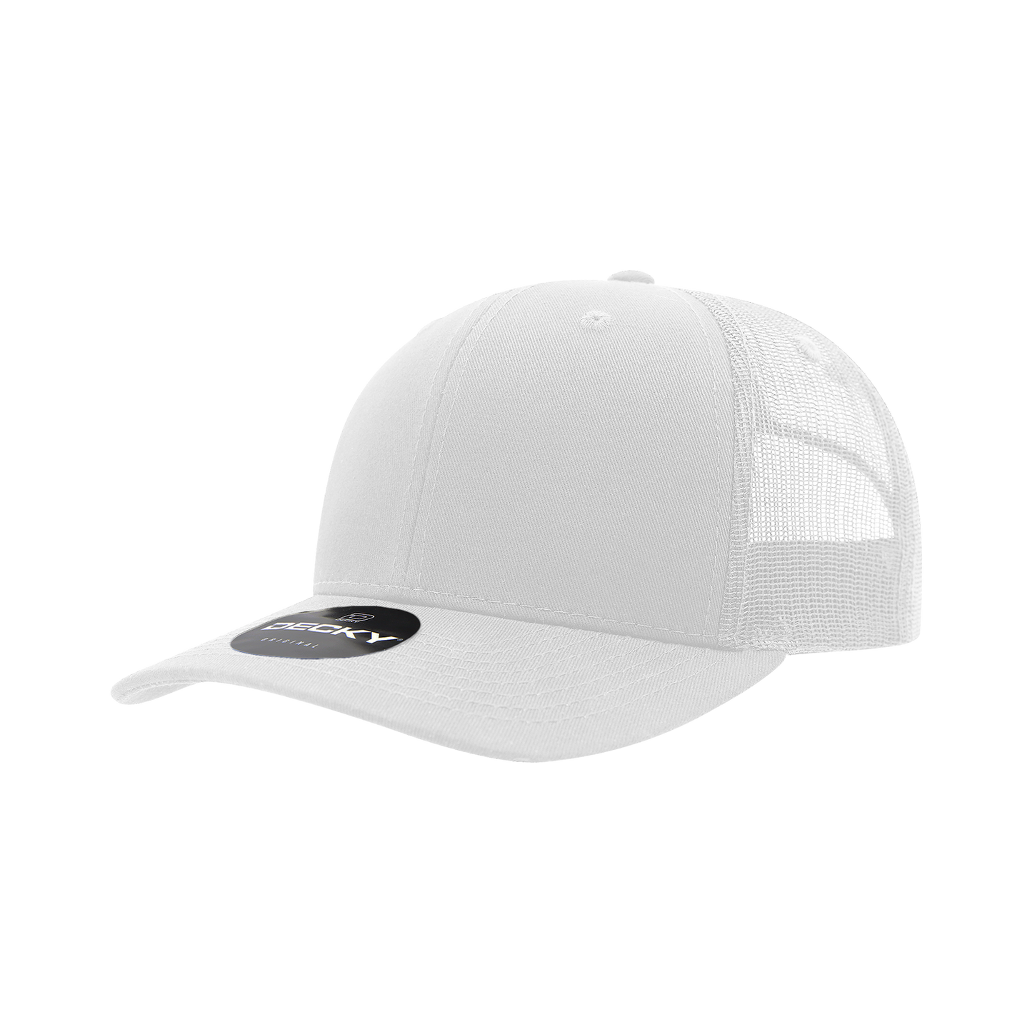 6 Panel Mid Profile Structured Cotton Blend Trucker