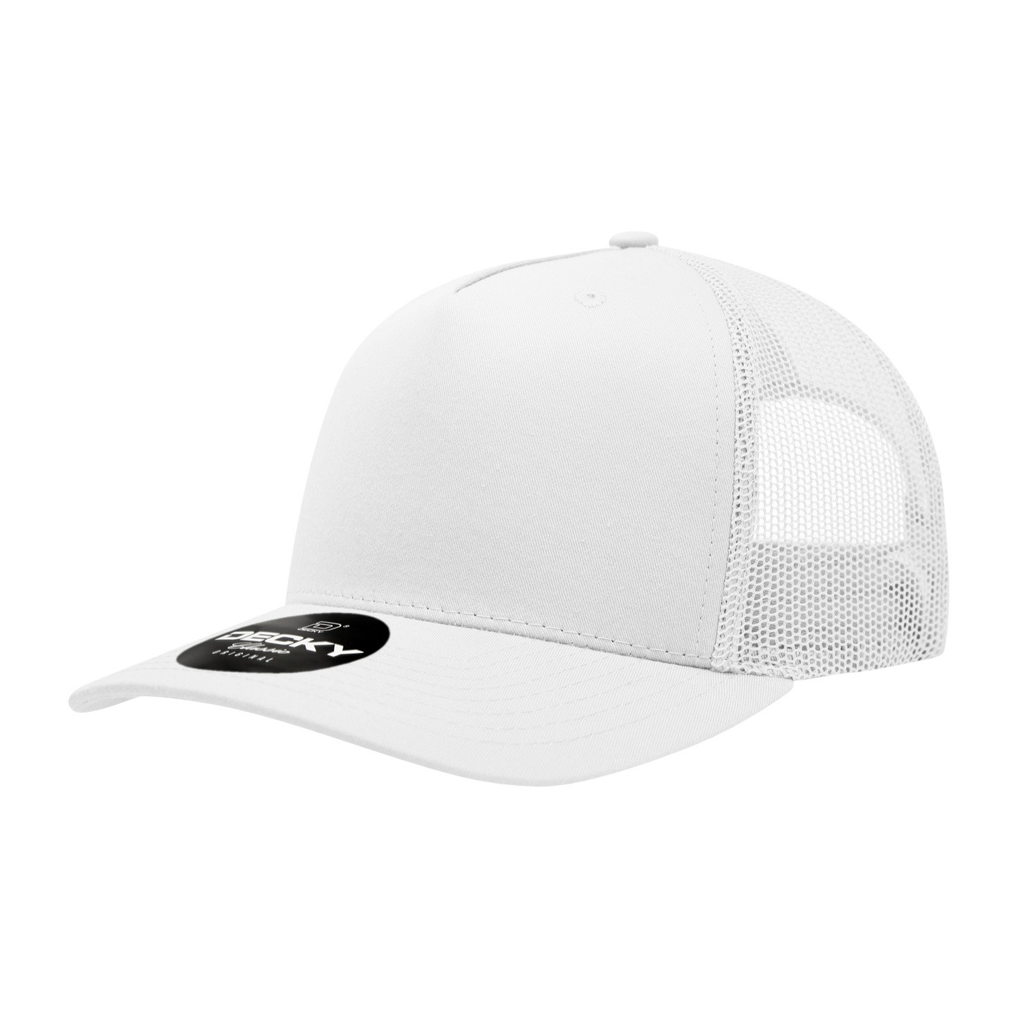 5 Panel Mid Profile Structured Cotton Blend Trucker