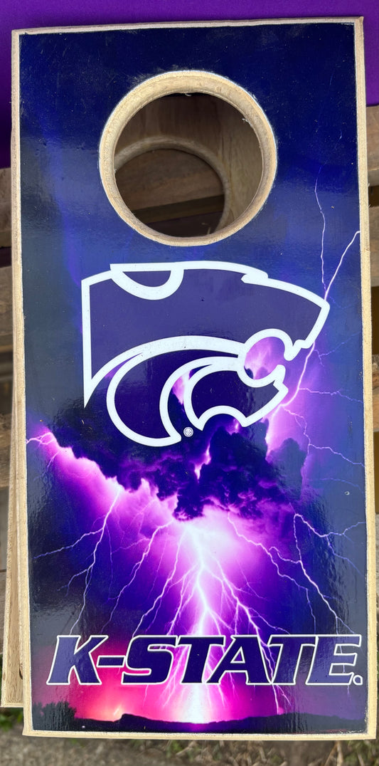 Power Cat Lighting storm (12"x6") Table top Corn Hole Set