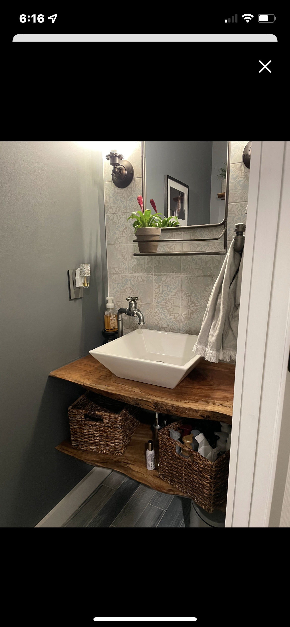 Live Edge vanity top