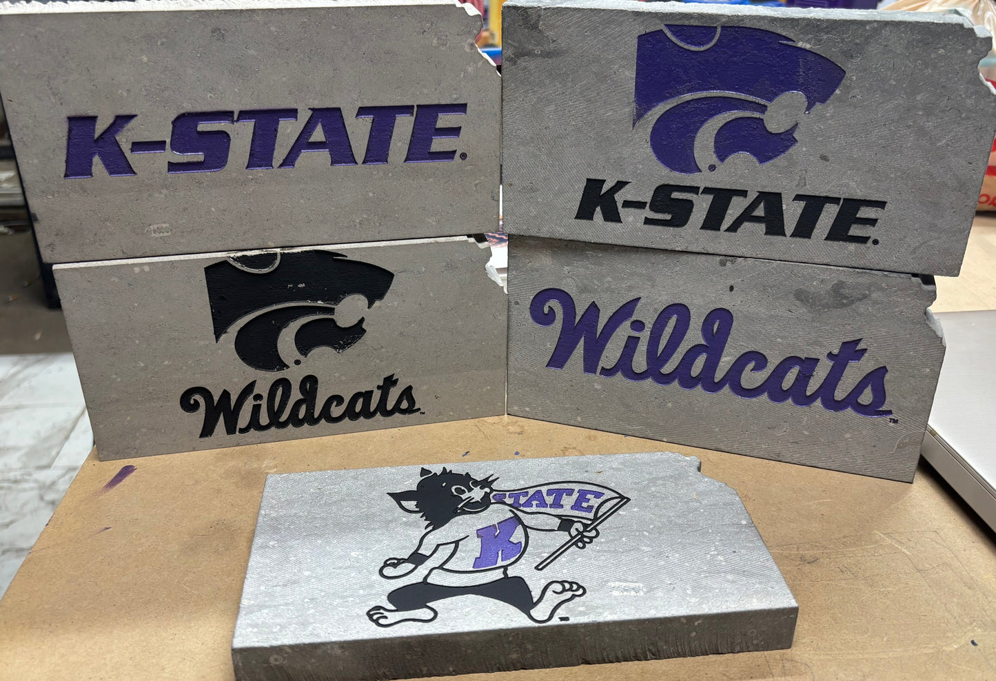 K-State Engraved Limestone- Official Affinity Licensed Product - K-State