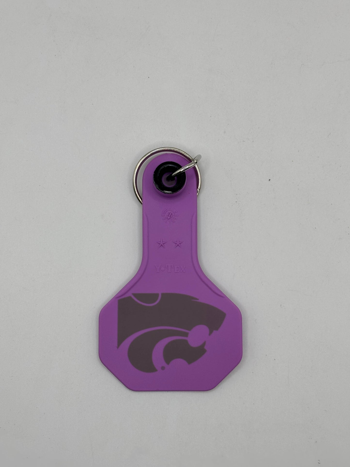 K- State Ear Tag Key Chain