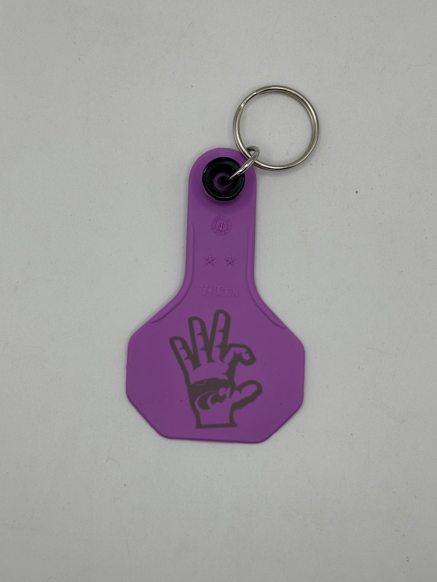 K- State Ear Tag Key Chain