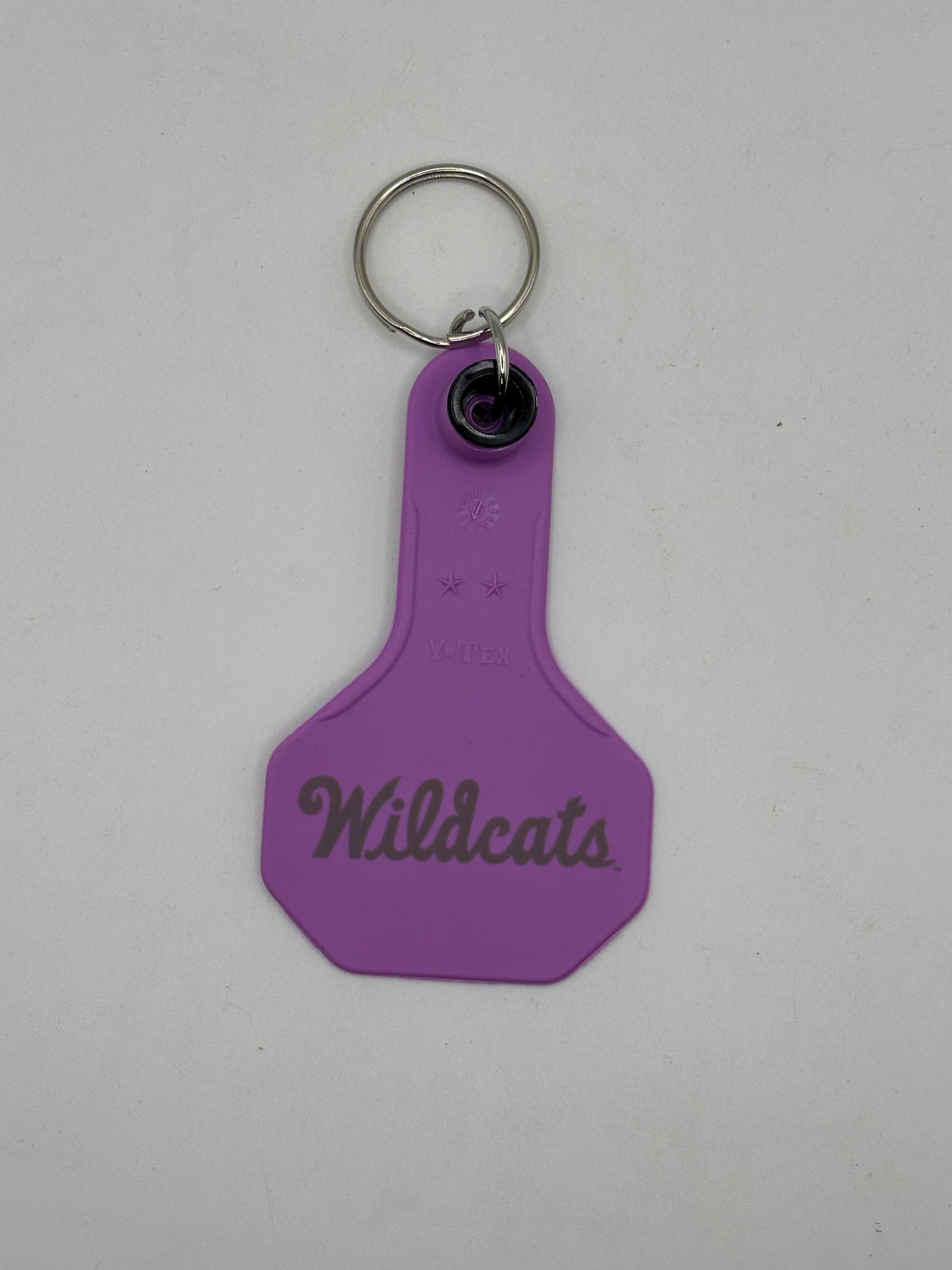 K- State Ear Tag Key Chain