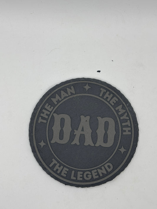 Father's Day Slate Coasters (Set of 4)
