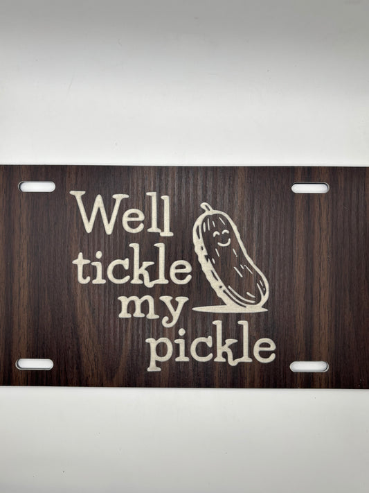Pickle Theme Themed License Plate