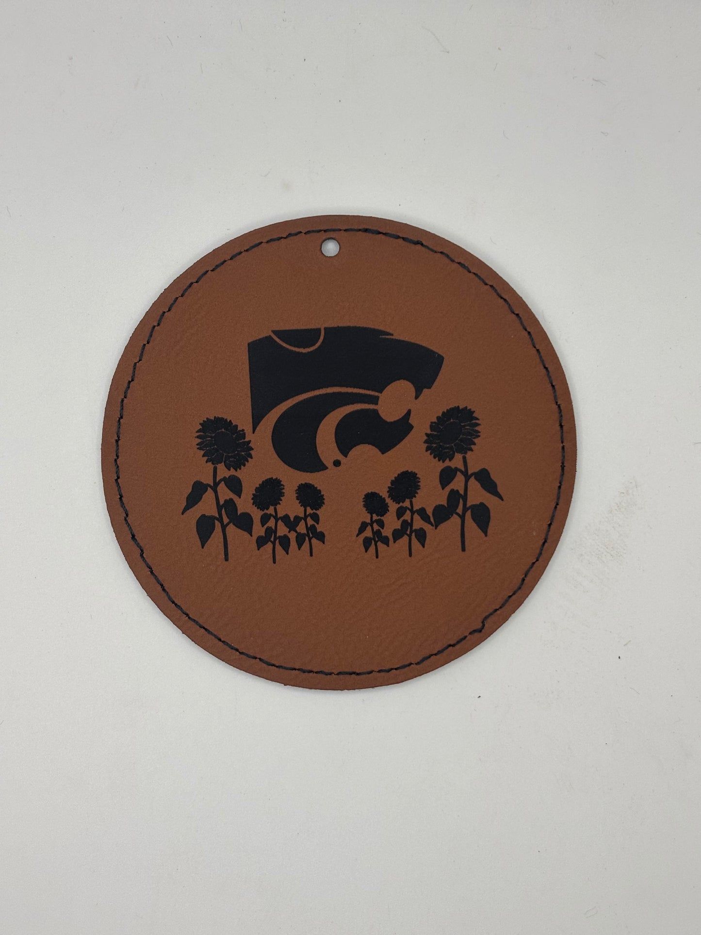 K-State Leather Ornament