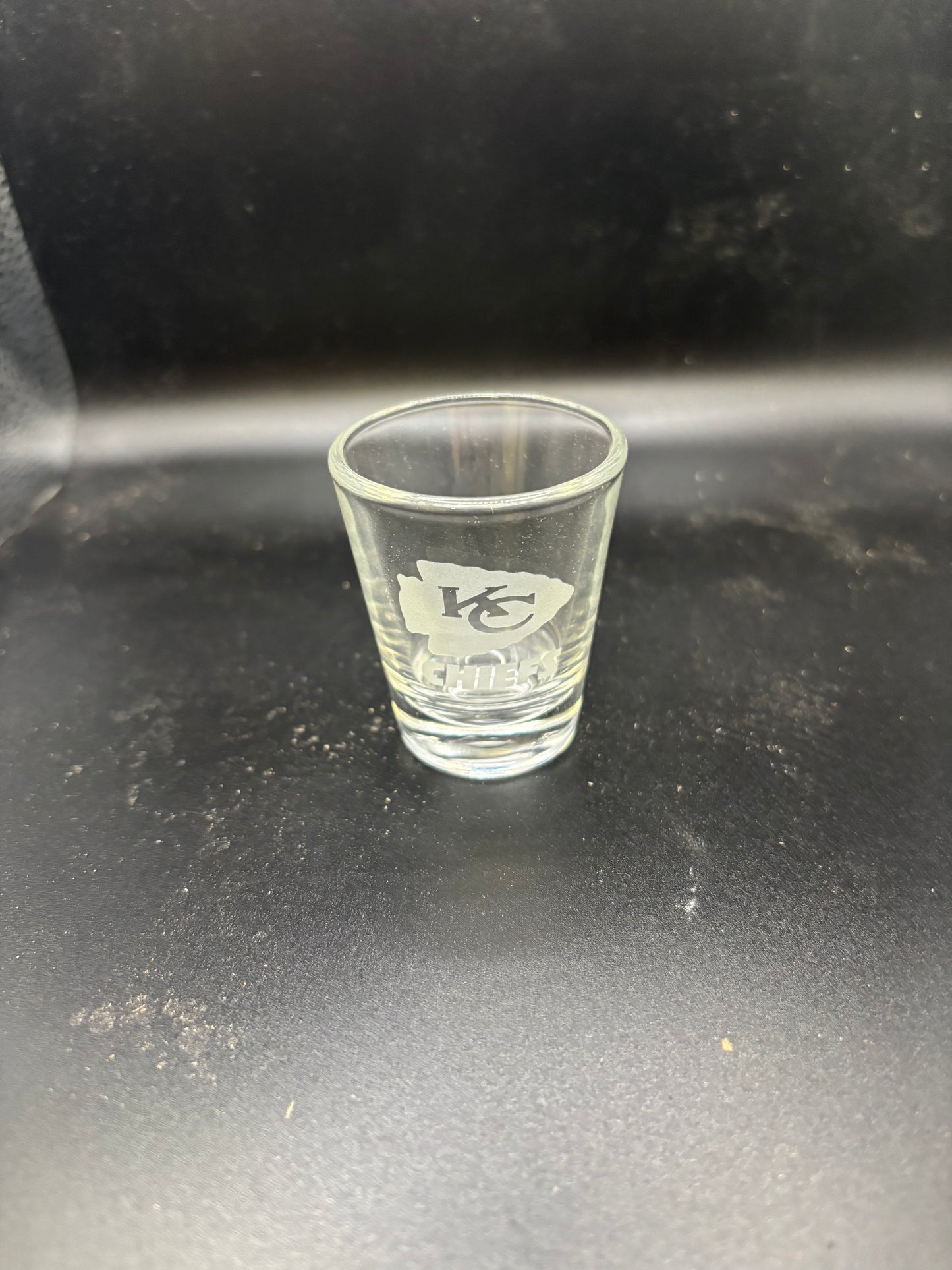 Chiefs on 1.75oz shot Glass