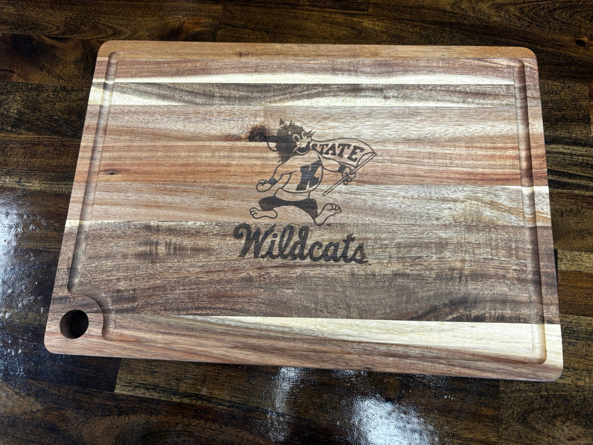 K-State Acacia Cutting Board - Official Affinity Licensed Product - K-State
