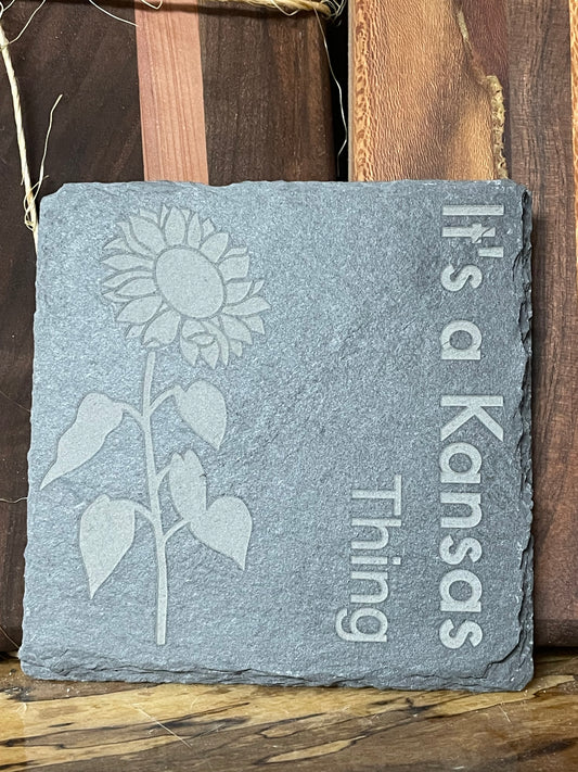 Sunflower "It's A Kansas Thing" Coasters (Set of 4)