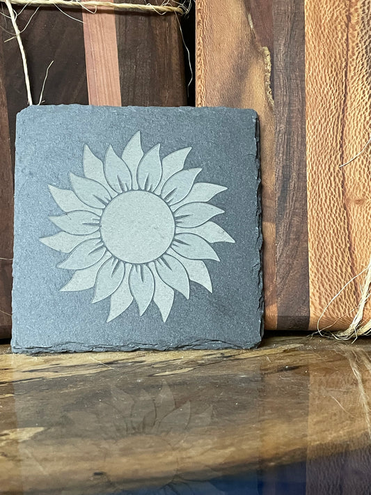 Sunflower Slate Coaster (Set of 4)