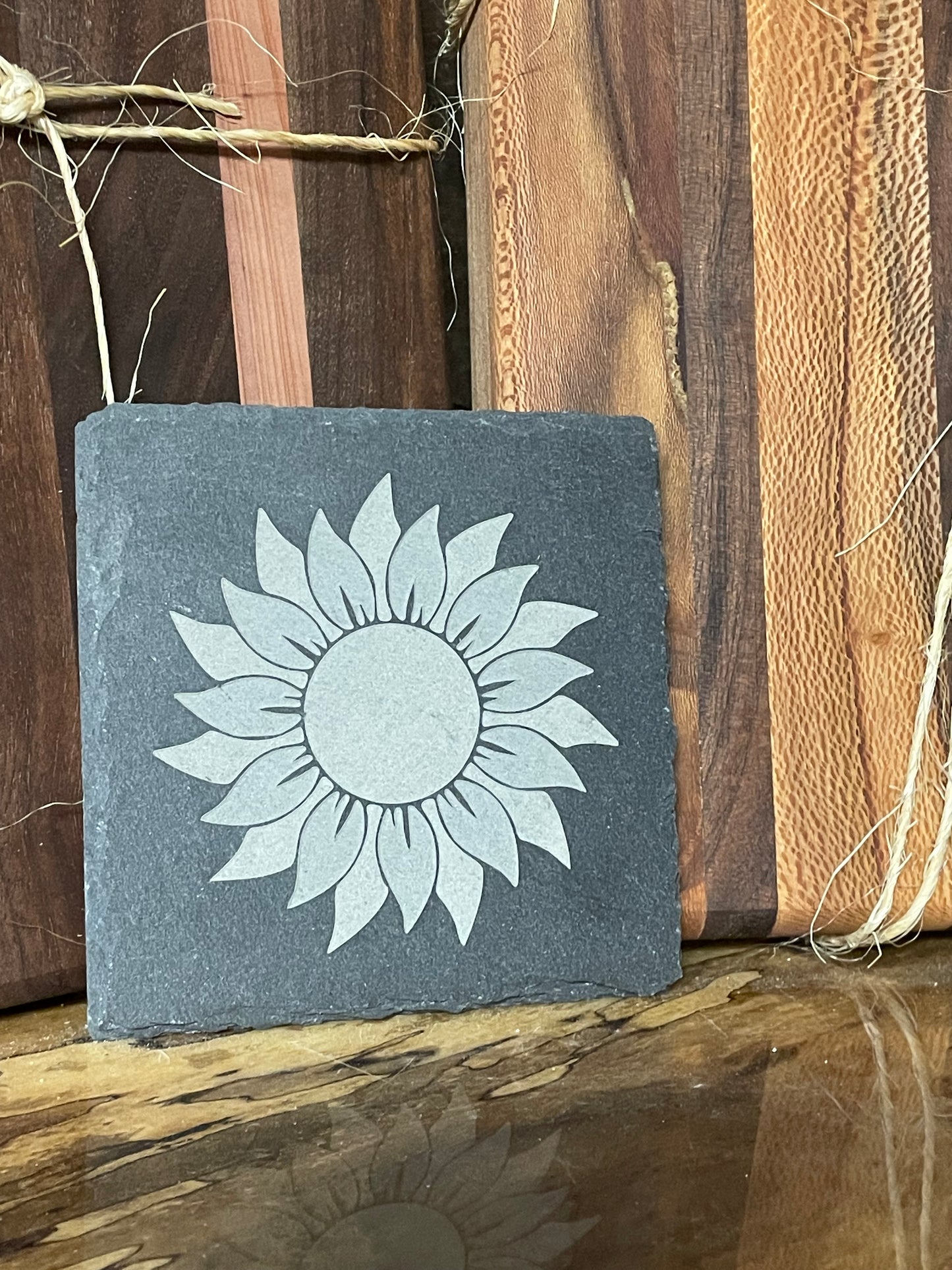 Sunflower Slate Coaster (Set of 4)
