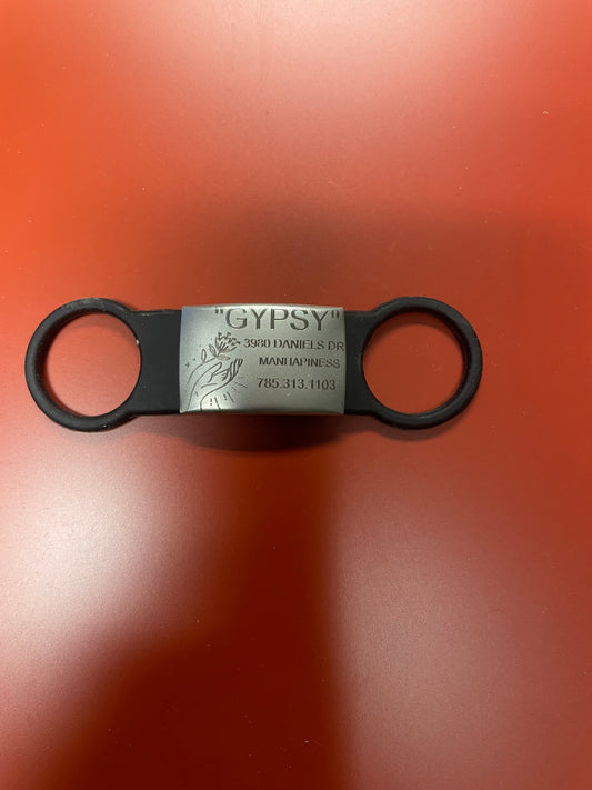 Slide on Silent Pet ID Tag