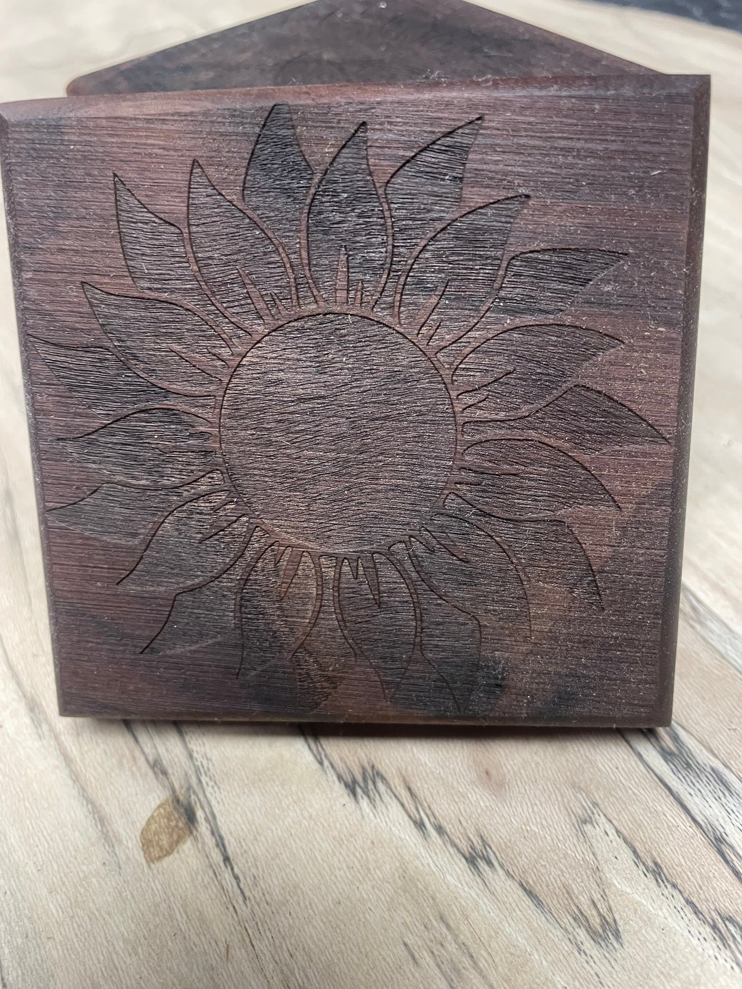 Sunflower Wood Coasters (Set of 4)
