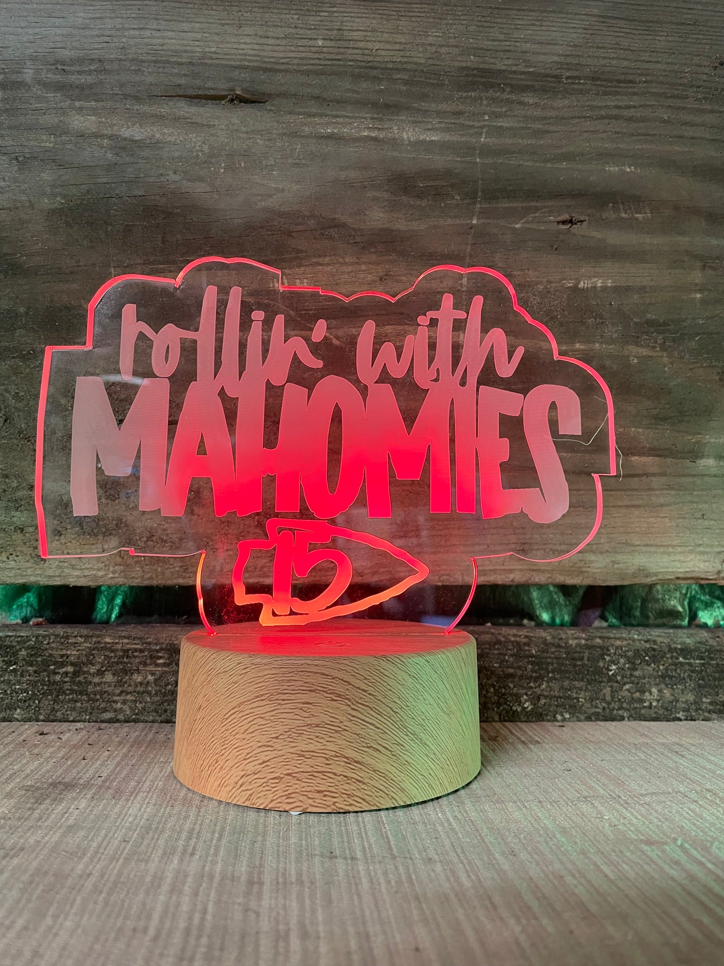 Chiefs LED Light up Acrylic Light