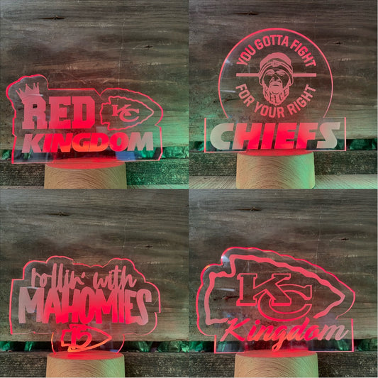Chiefs LED Light up Acrylic Light