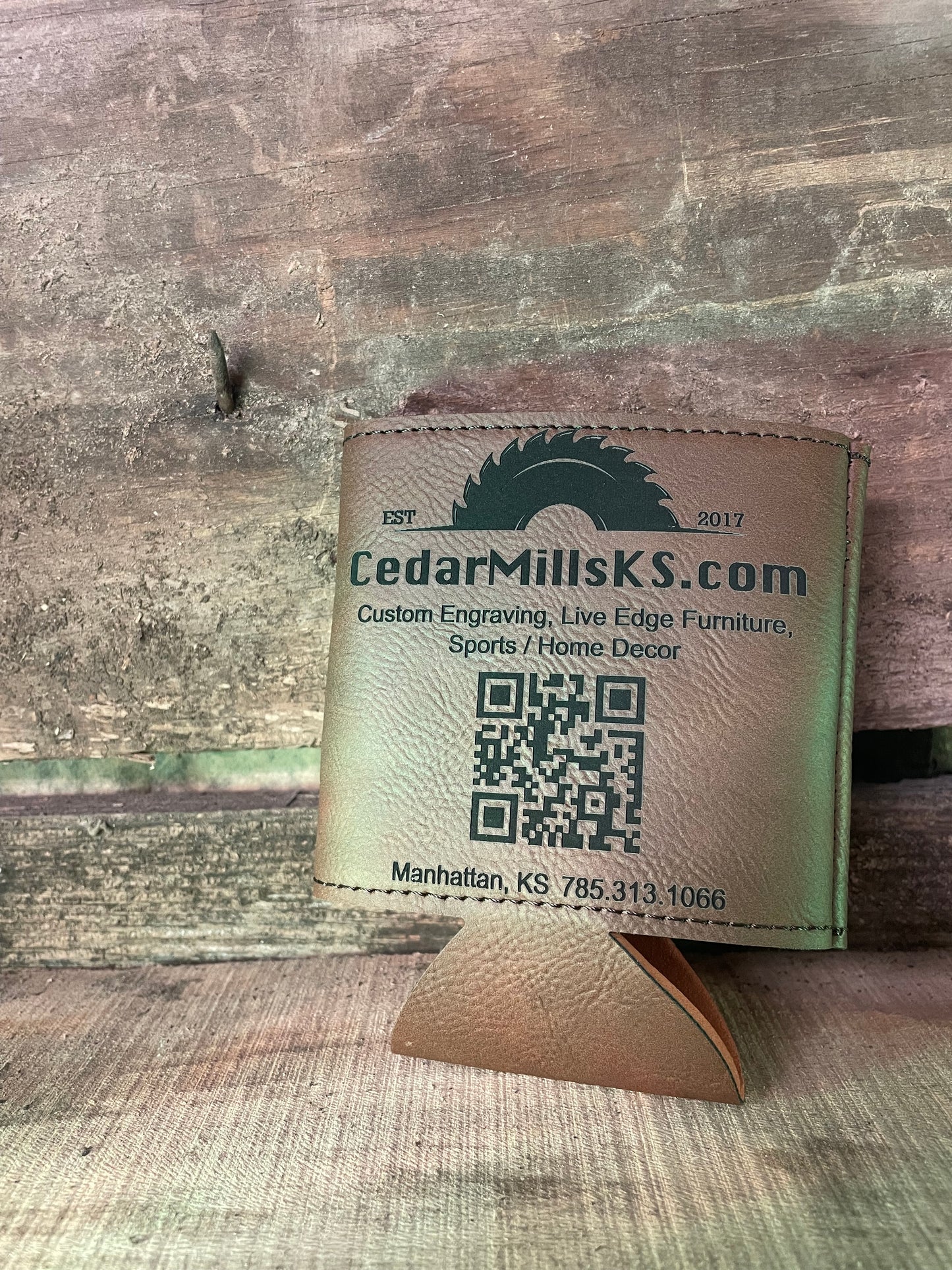 Custom Leatherette Can Coozy