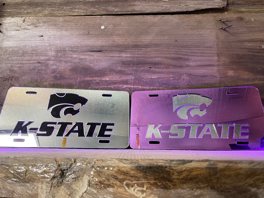 K-State and Power Cat License Plate - Official Affinity Licensed Product - K-State