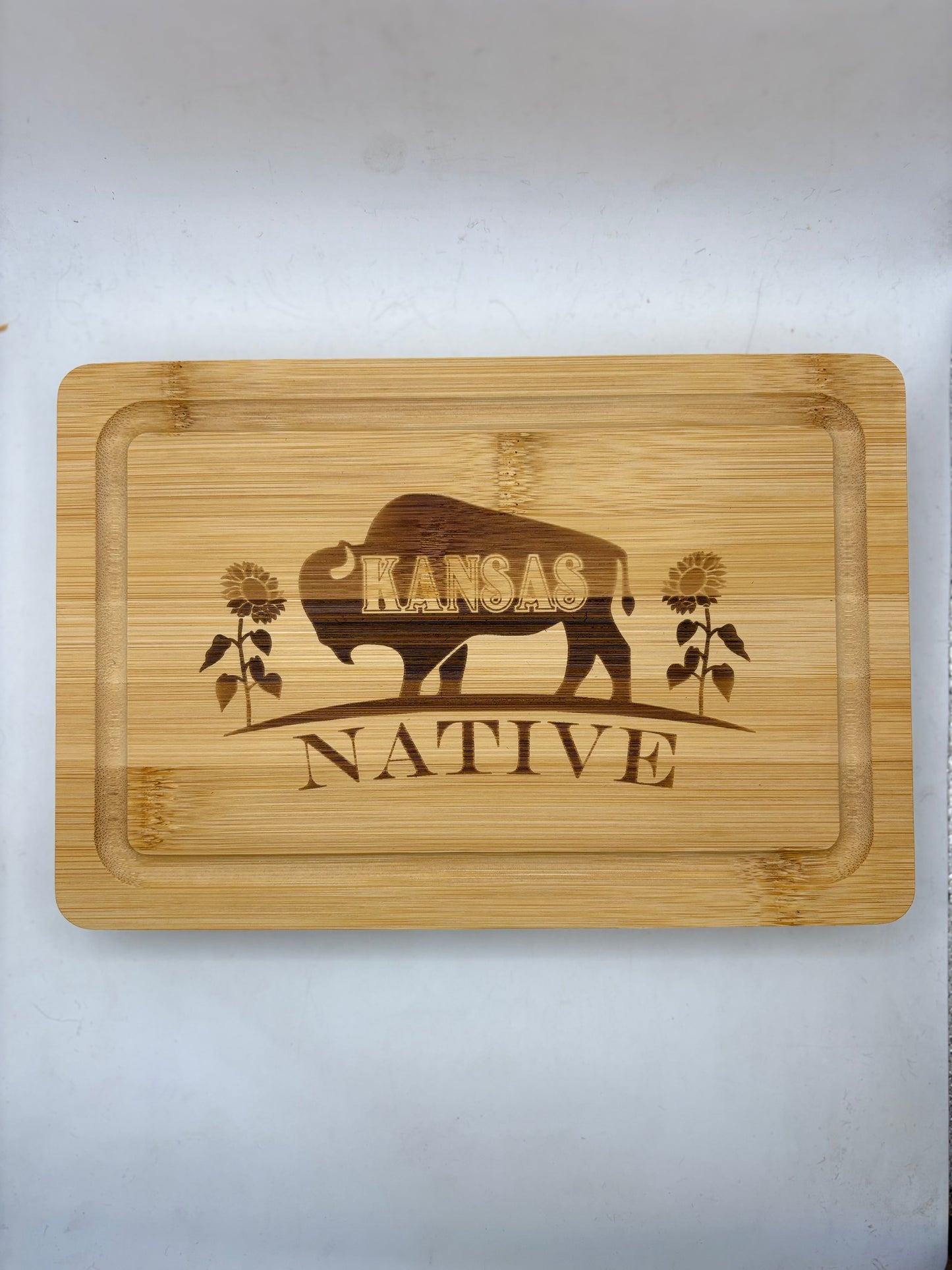 Kansas Theme Bamboo 9x6 inch cutting Boards