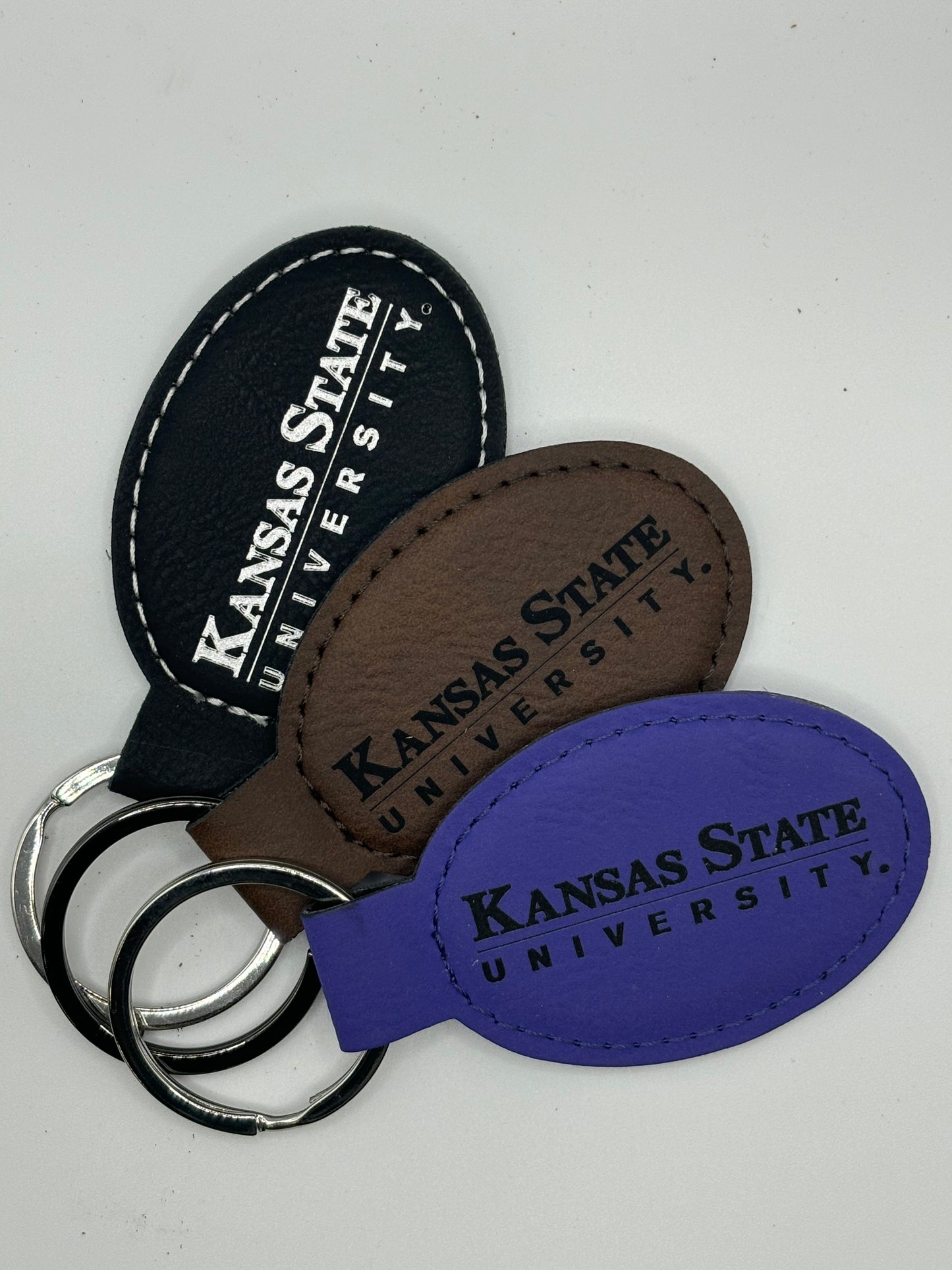 K- State Leather Key Chain