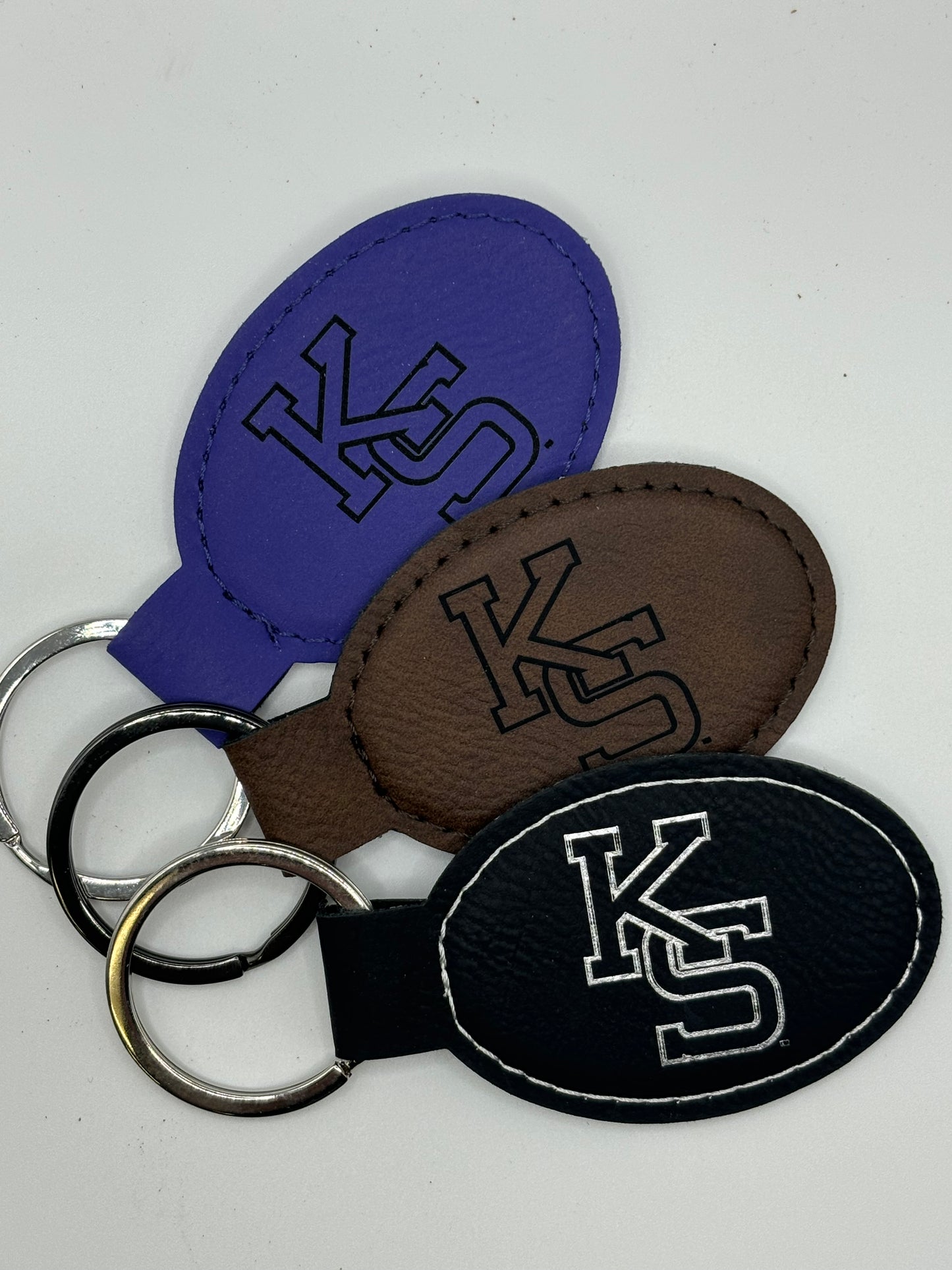 K- State Leather Key Chain