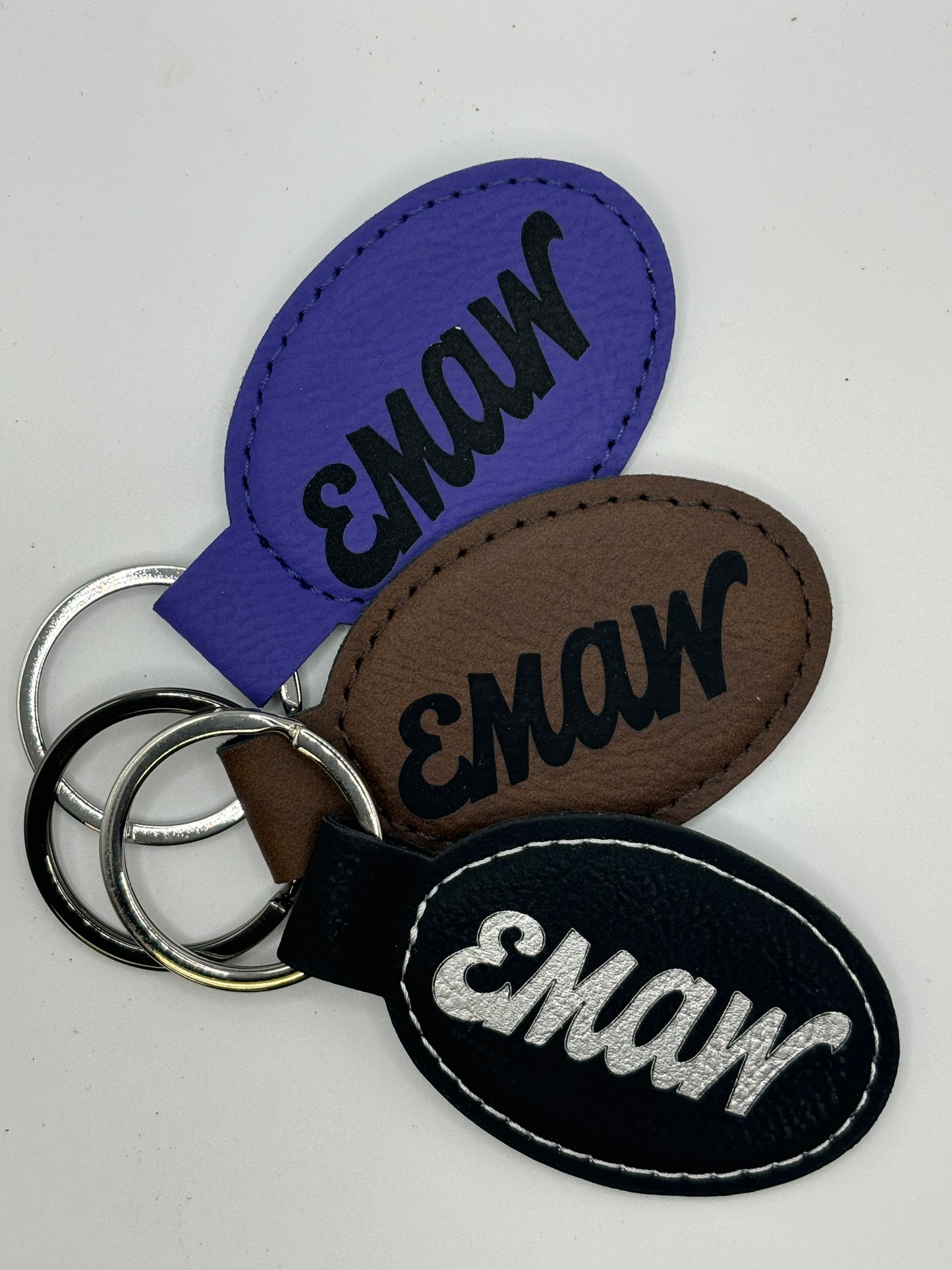 K- State Leather Key Chain