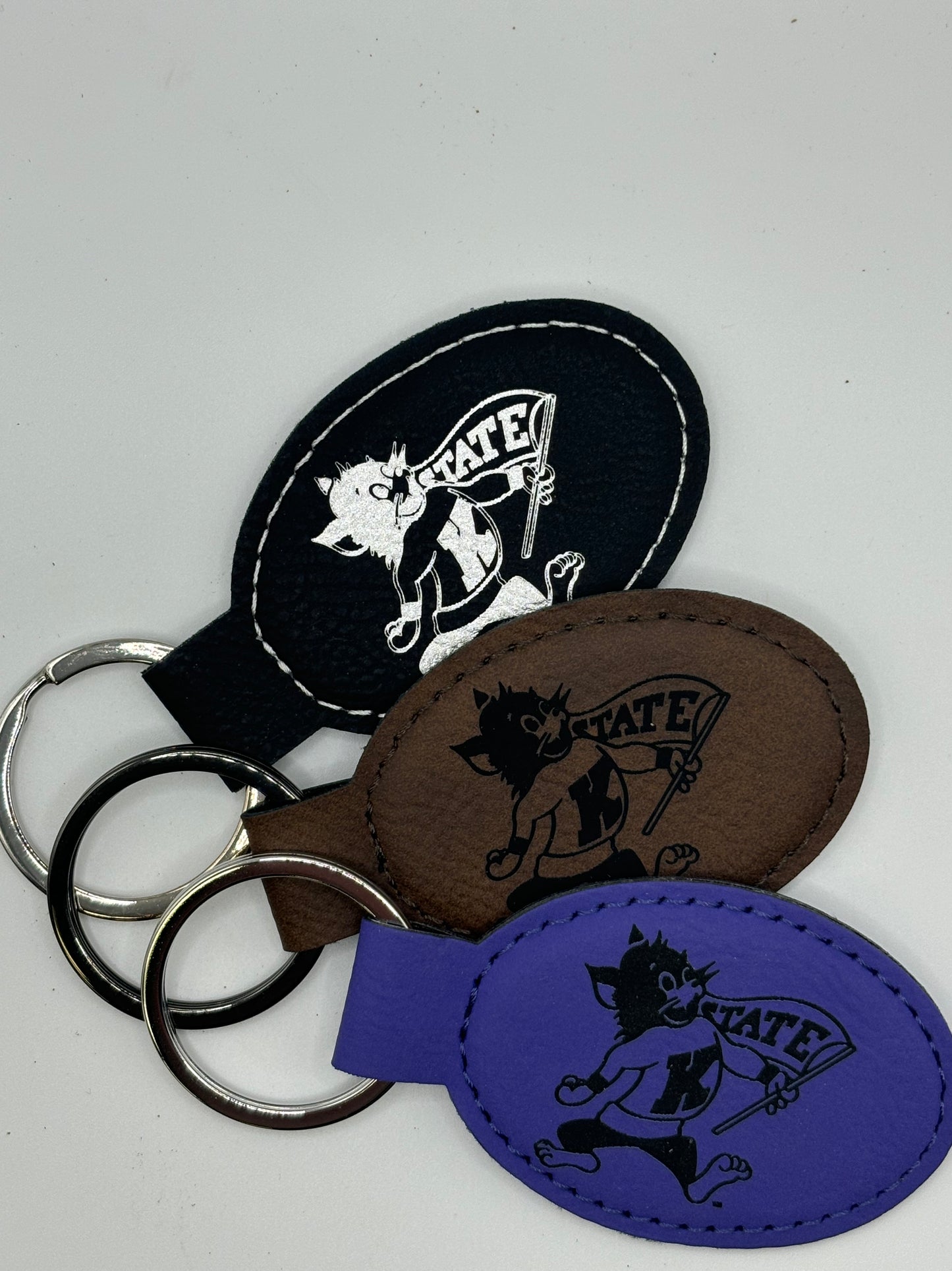 K- State Leather Key Chain