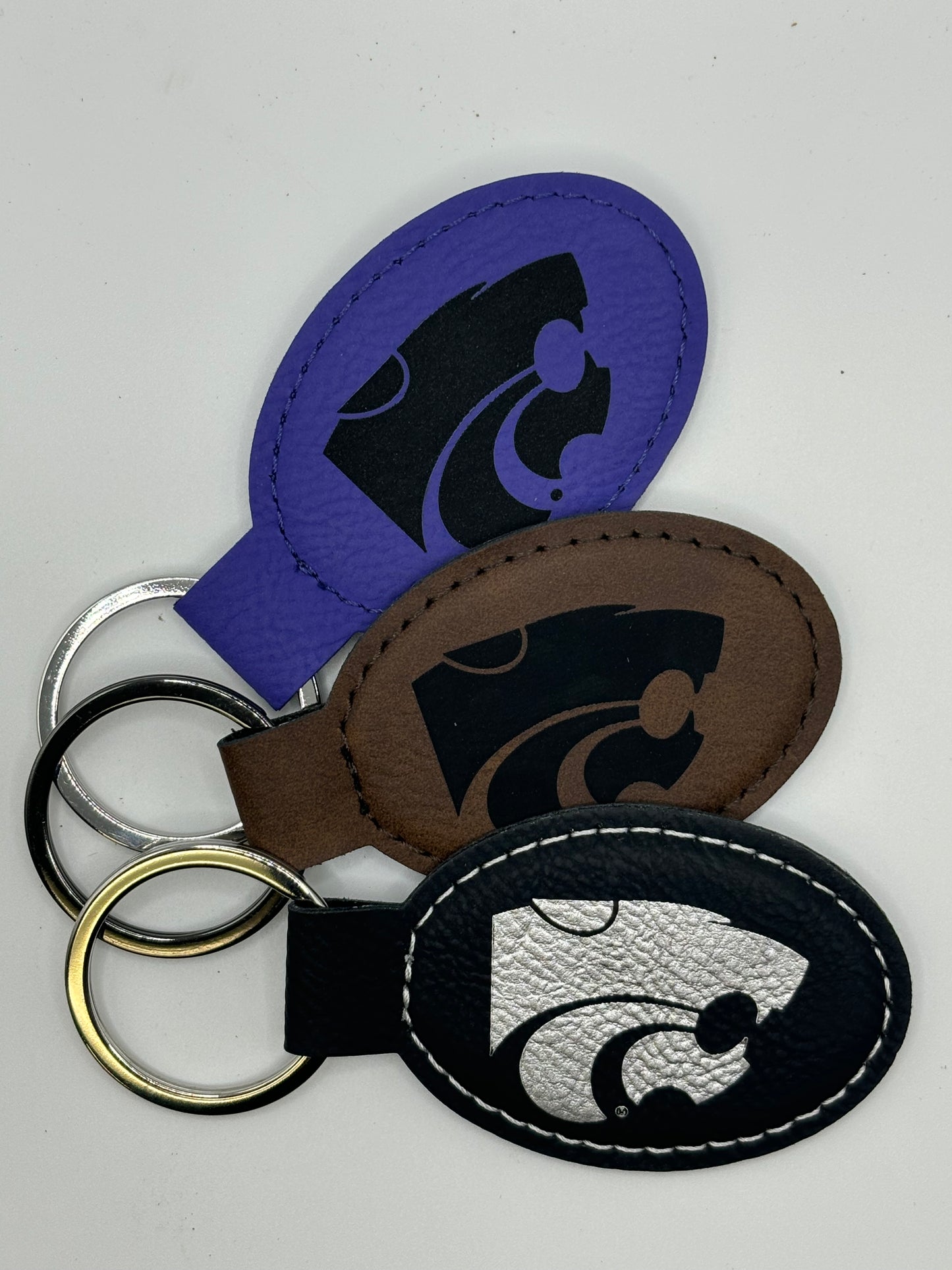 K- State Leather Key Chain