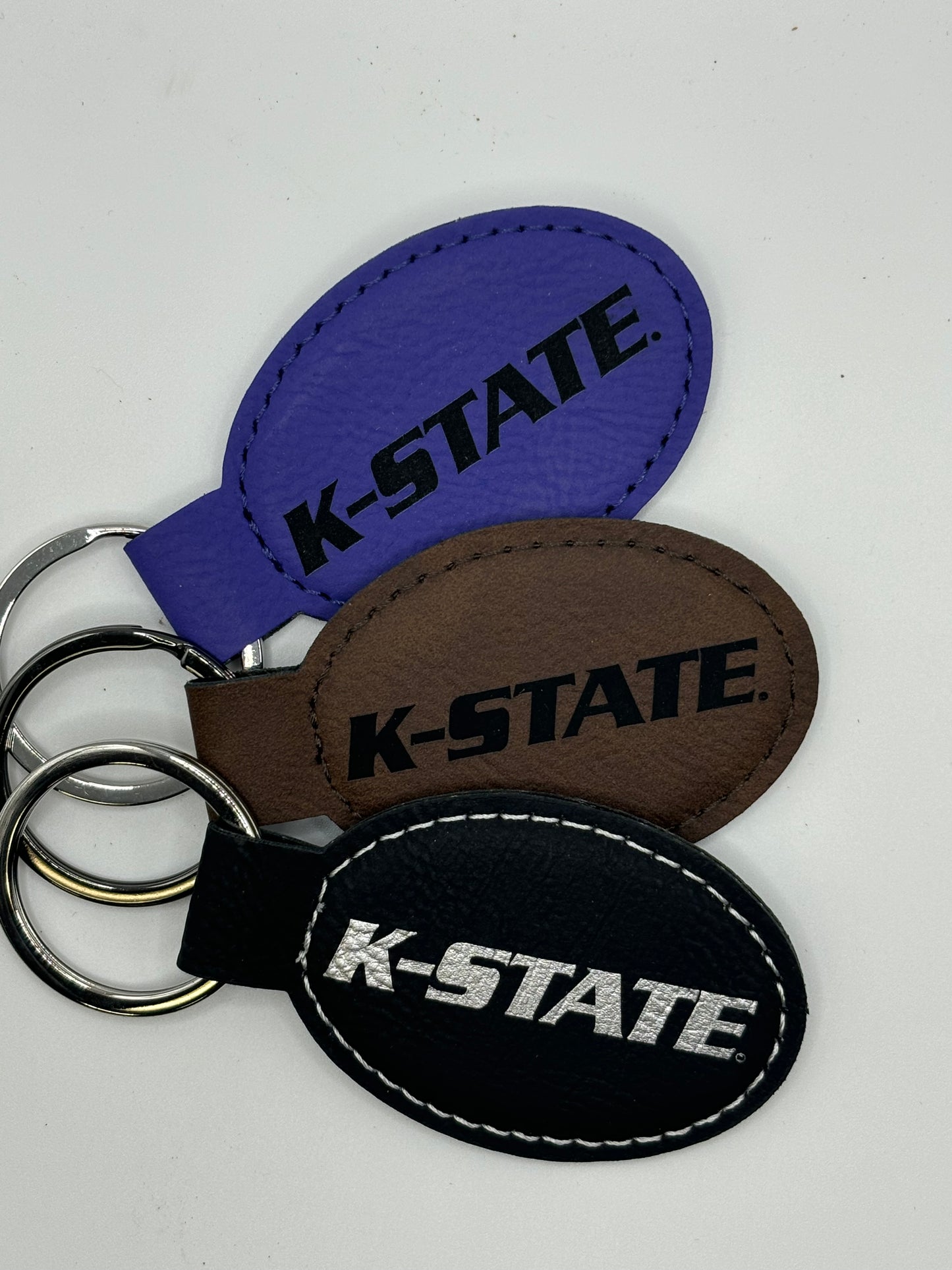 K- State Leather Key Chain