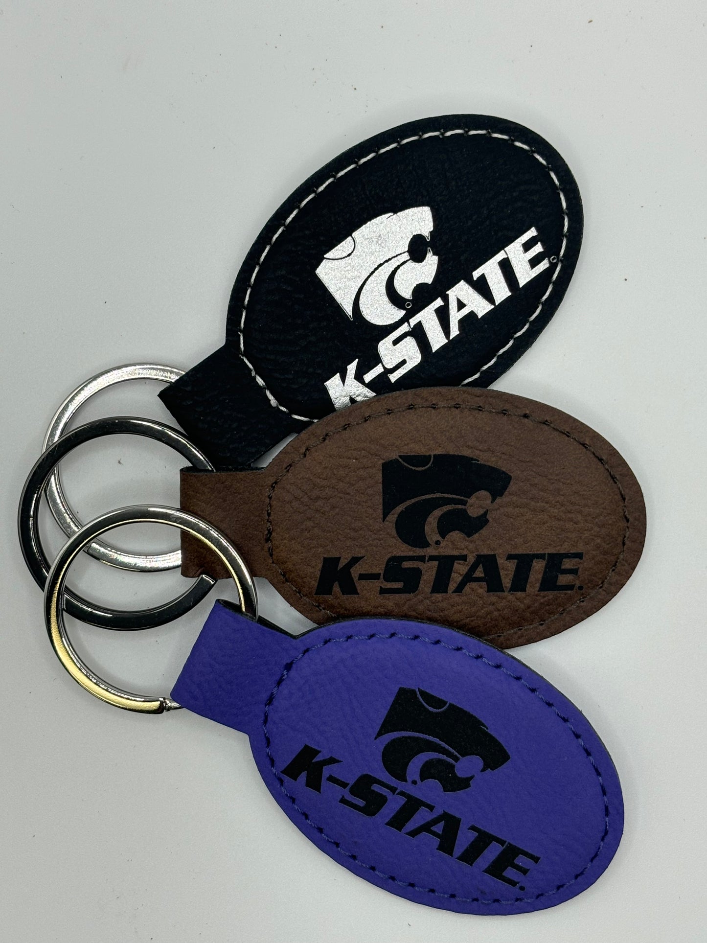 K- State Leather Key Chain