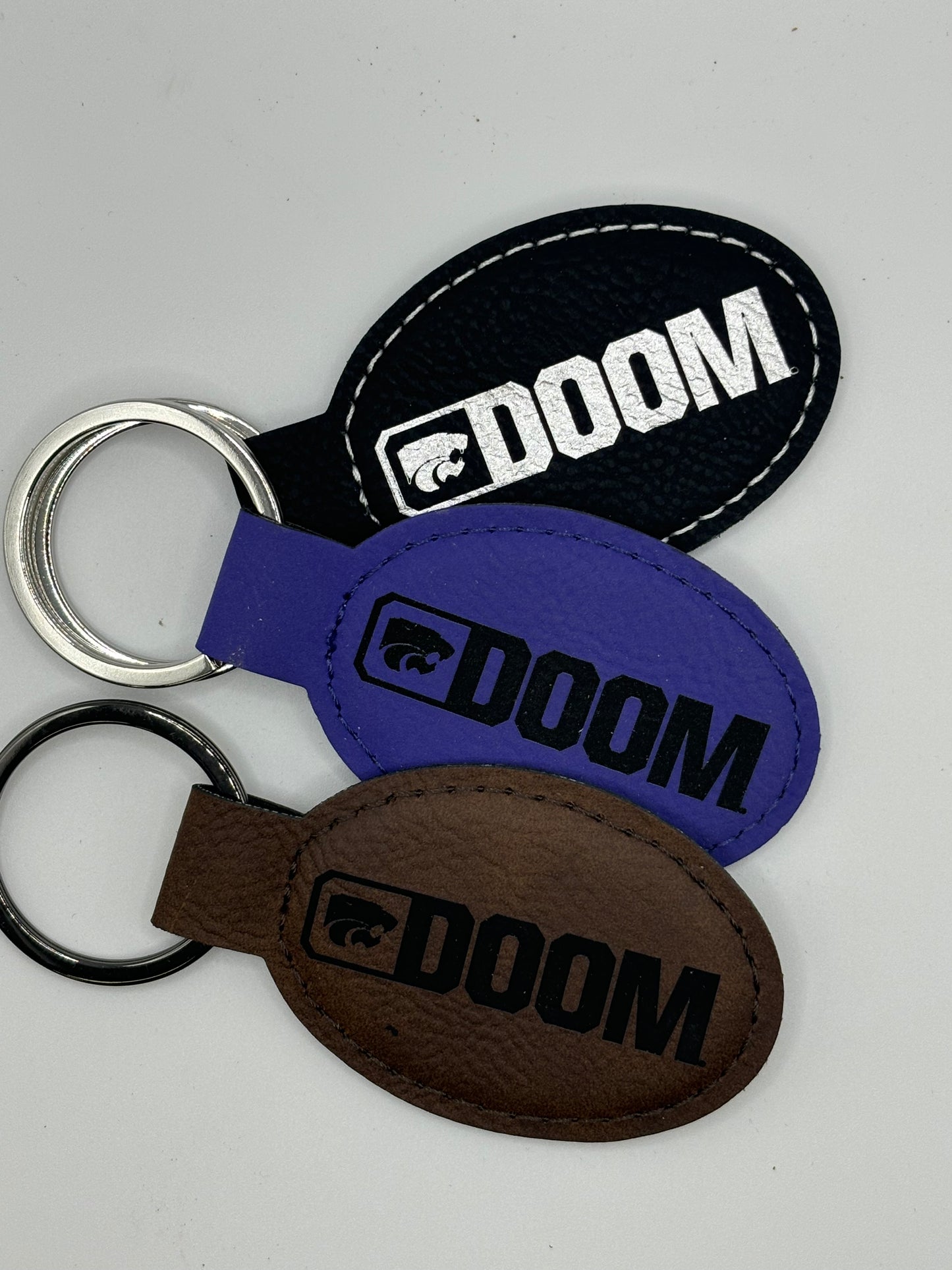 K- State Leather Key Chain
