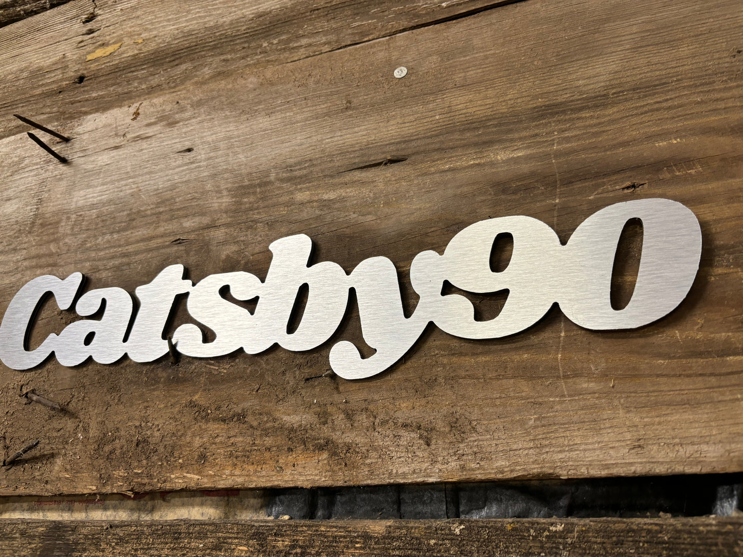 Cats by 90 metal sign
