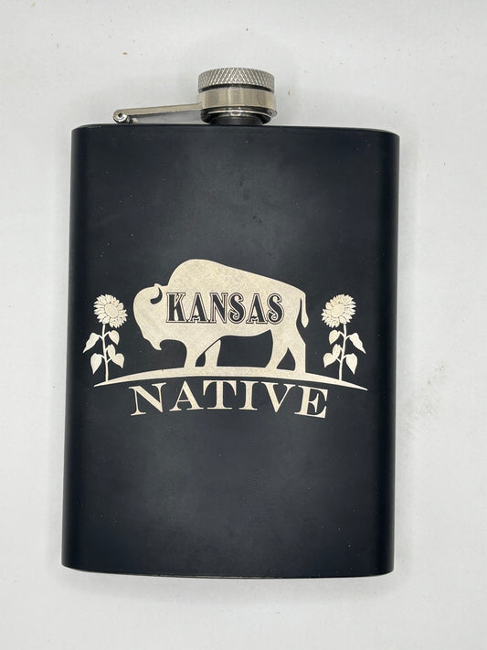 Kansas Native 6oz Hip Flask