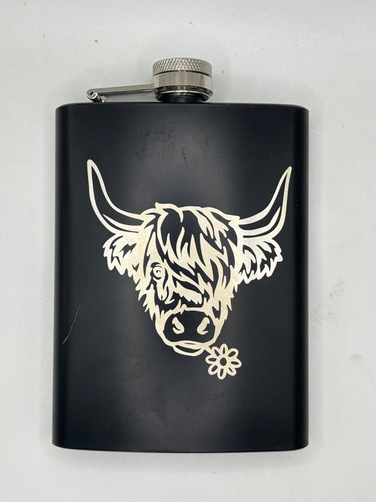 Highland Cow Hip Flask
