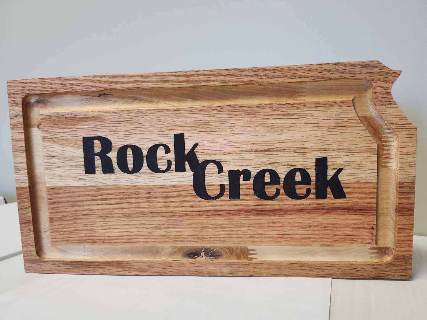 Customizable Kansas Shaped Oak Cutting Board