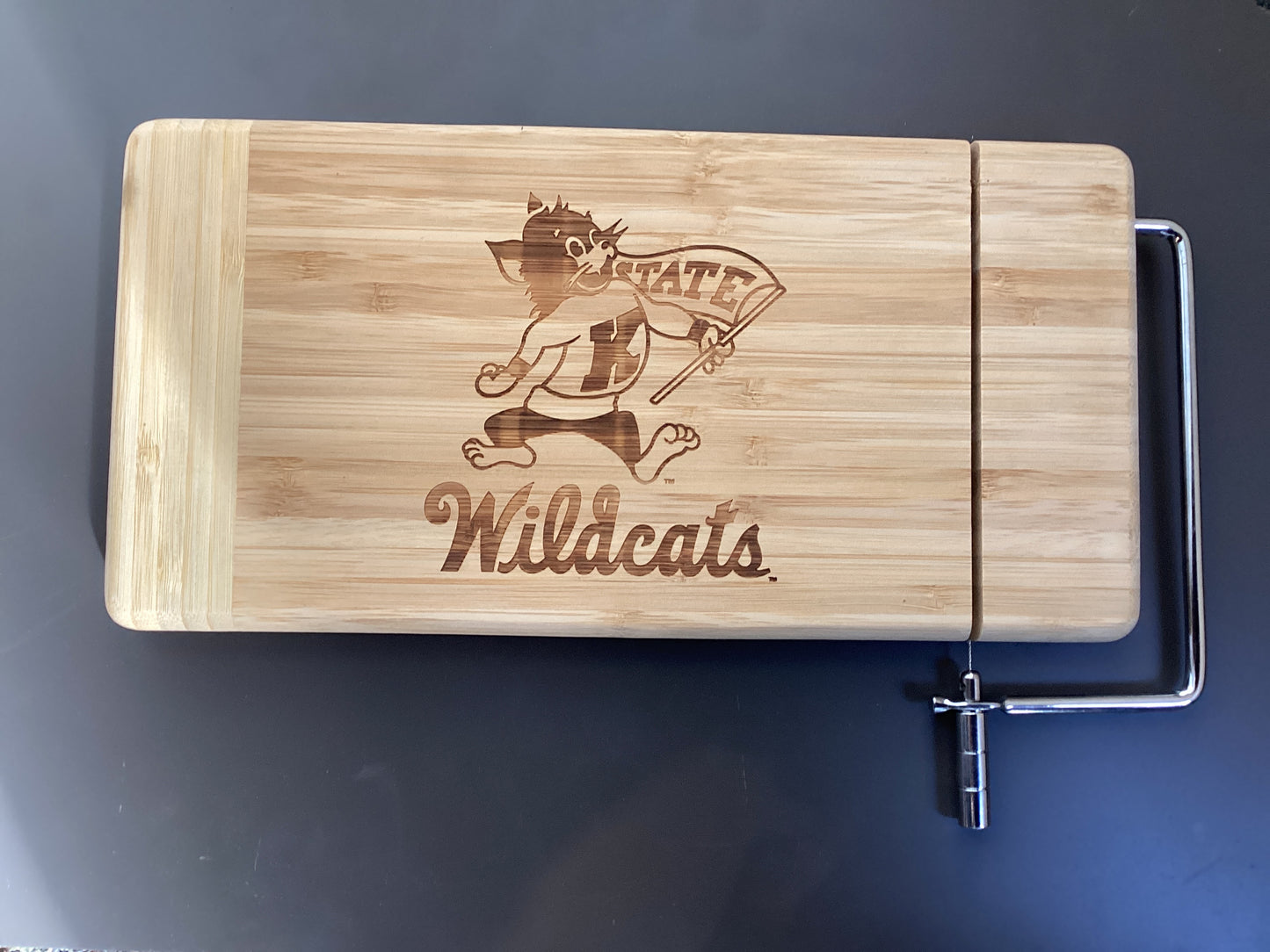 Willie the Wildcat Bamboo Cheese Board