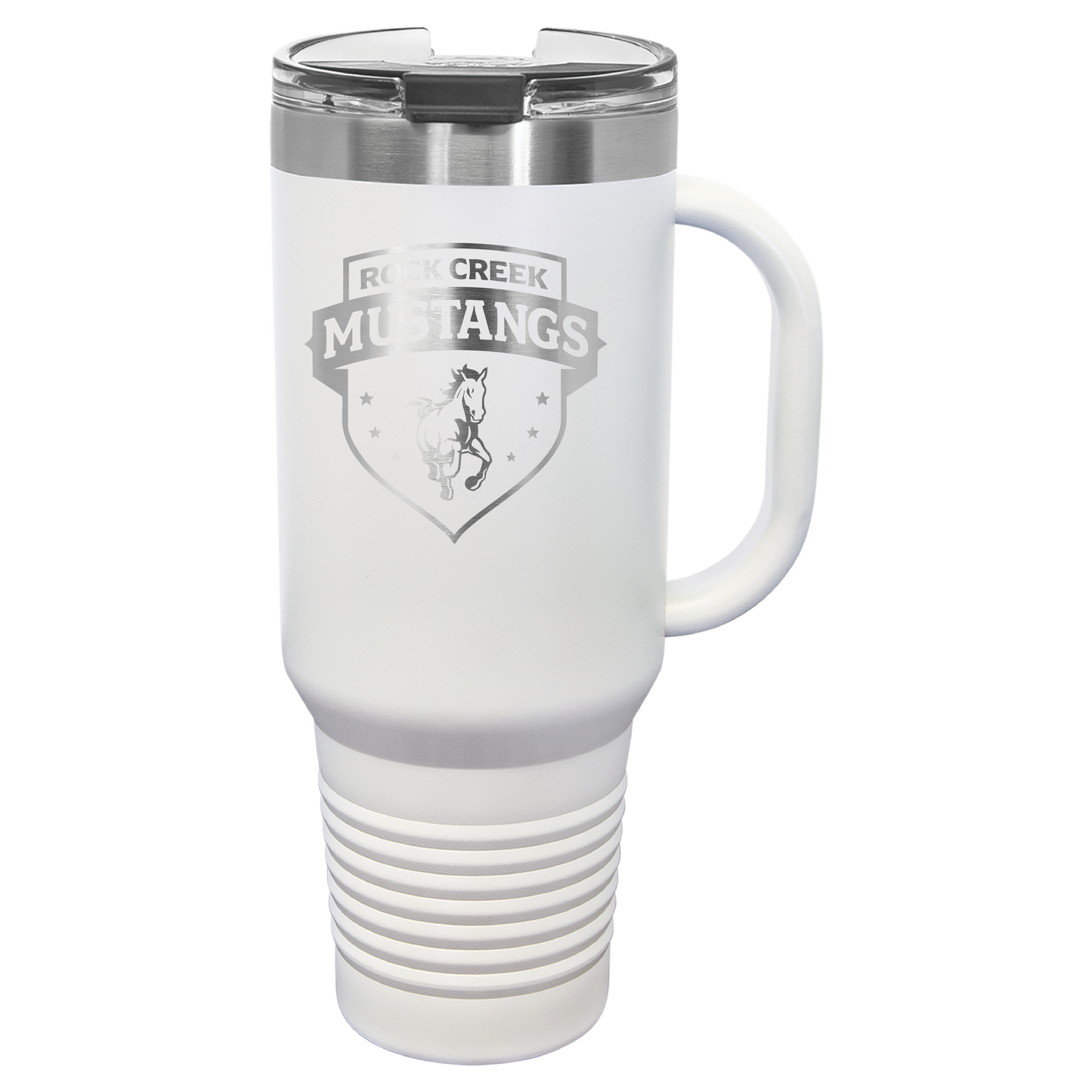Rock Creek Mustangs Shield Tumbler - Click for all color/size options