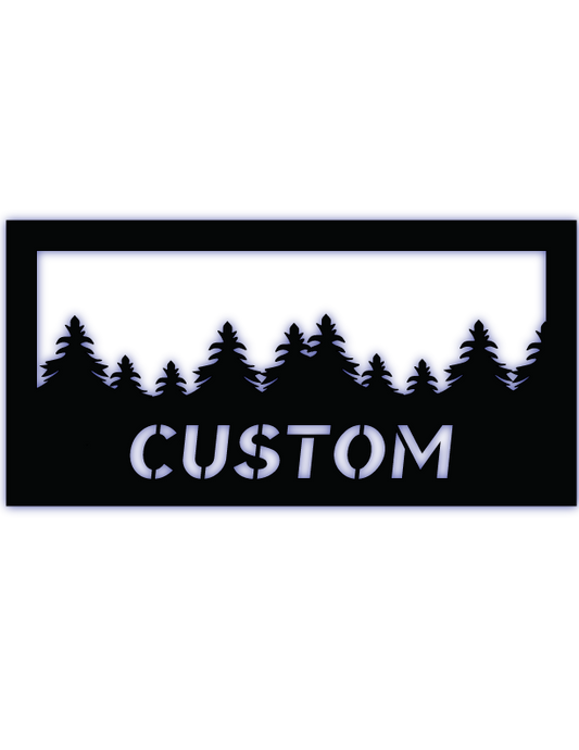 Forest themed LED Metal Sign