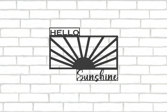 Hello Sunshine Rectangle Metal Sign