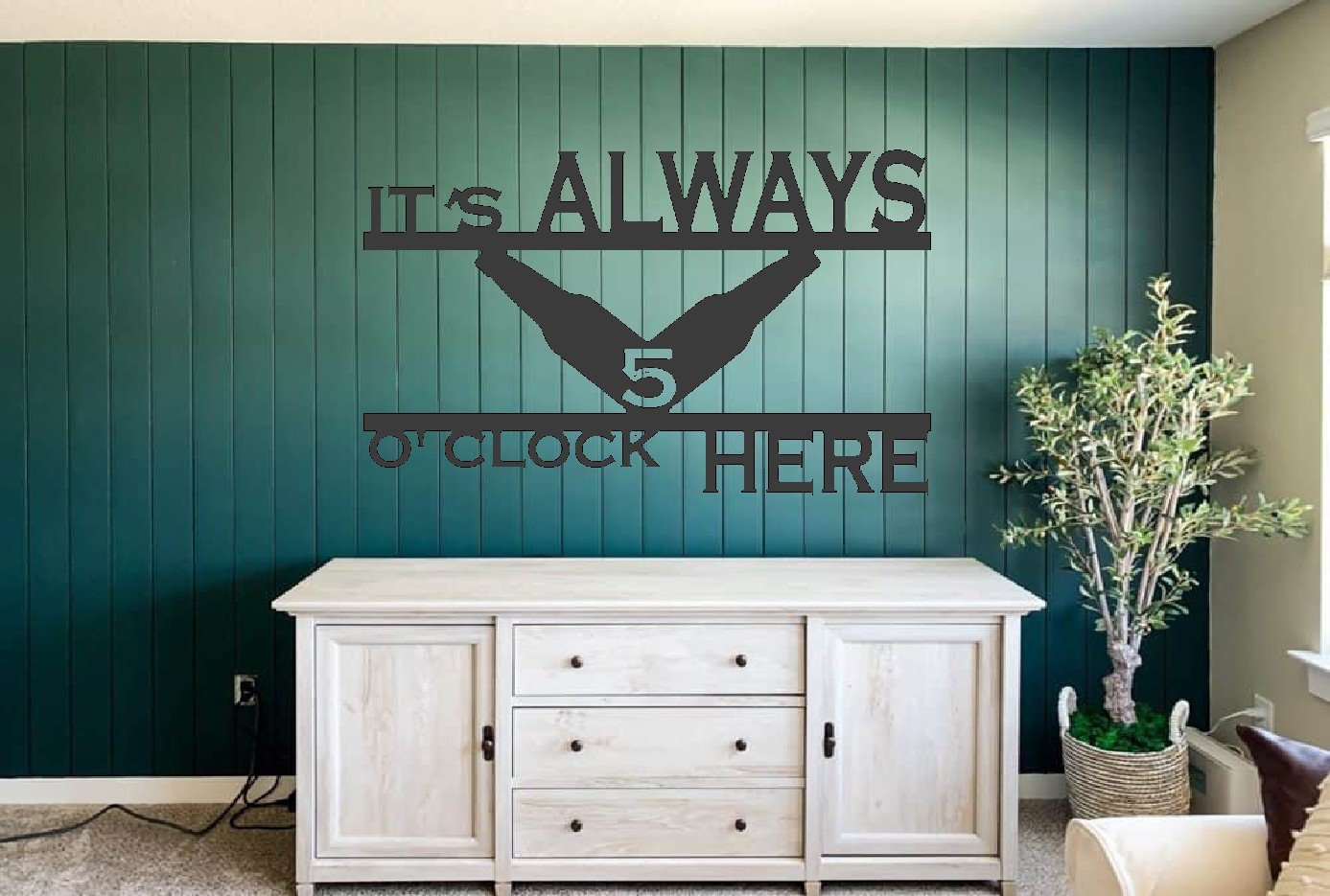 IT's 5 O Clock Here Metal Sign