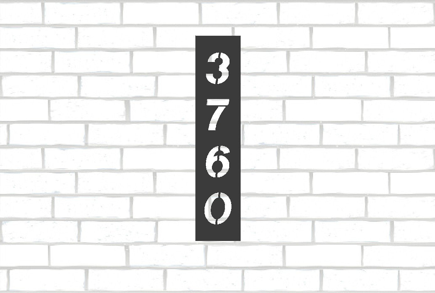 Vertical Address Metal Sign