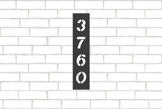 Vertical Address Metal Sign