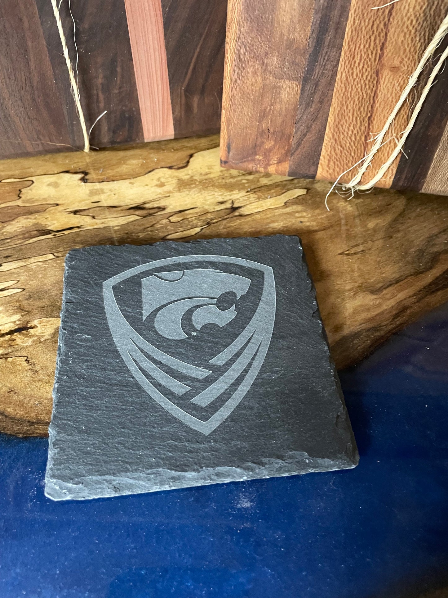 KSU Soccer Logo Four pack of slate coasters