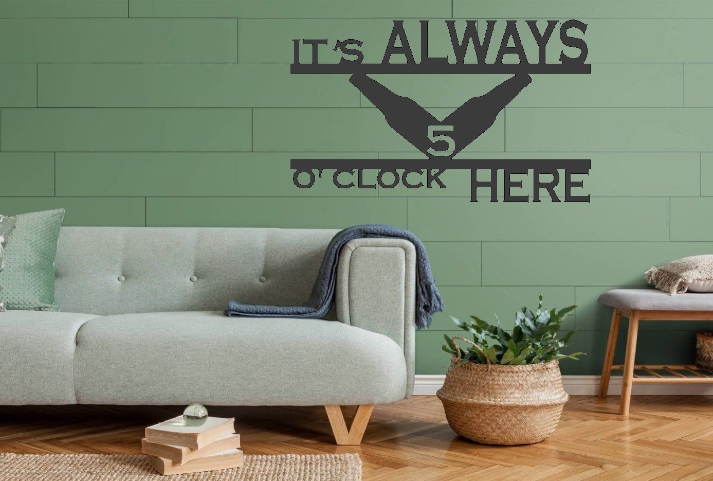 IT's 5 O Clock Here Metal Sign