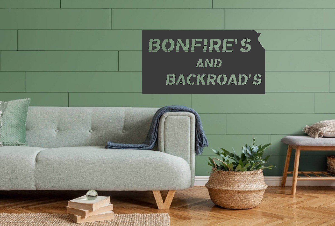Kansas BonFires's and BackRoads Metal Sign