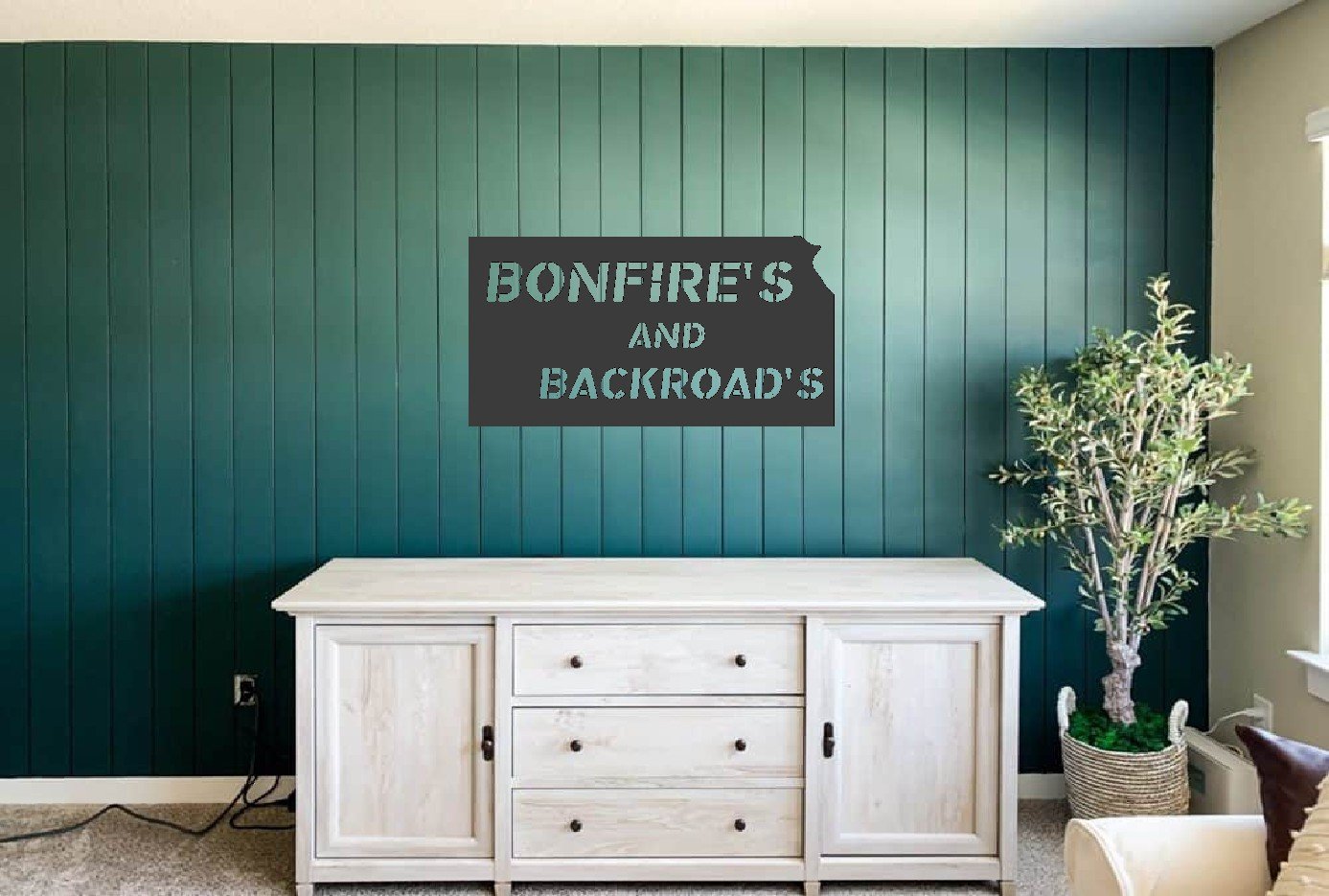 Kansas BonFires's and BackRoads Metal Sign