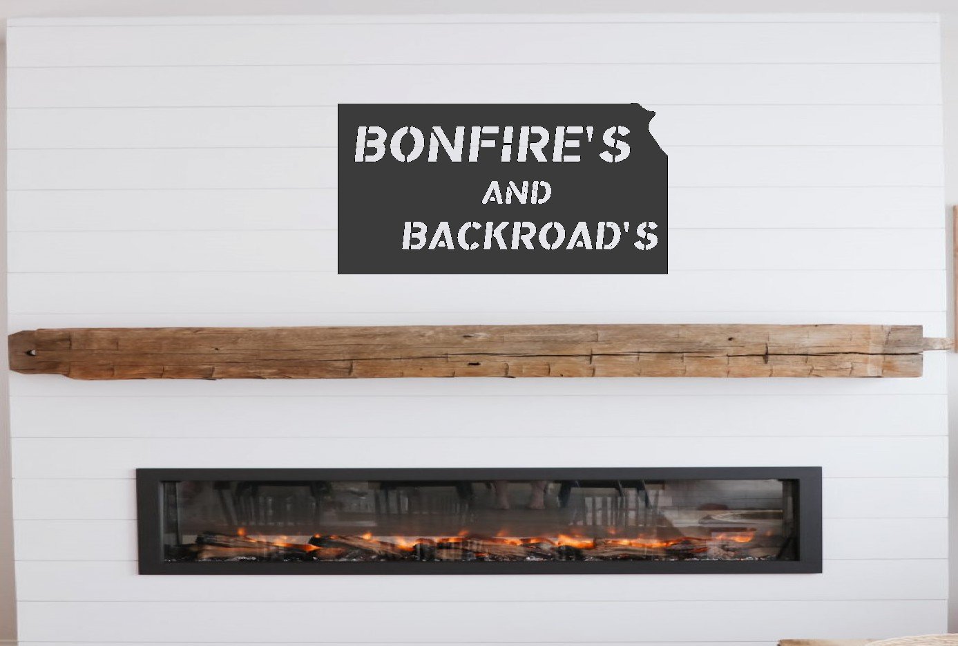 Kansas BonFires's and BackRoads Metal Sign