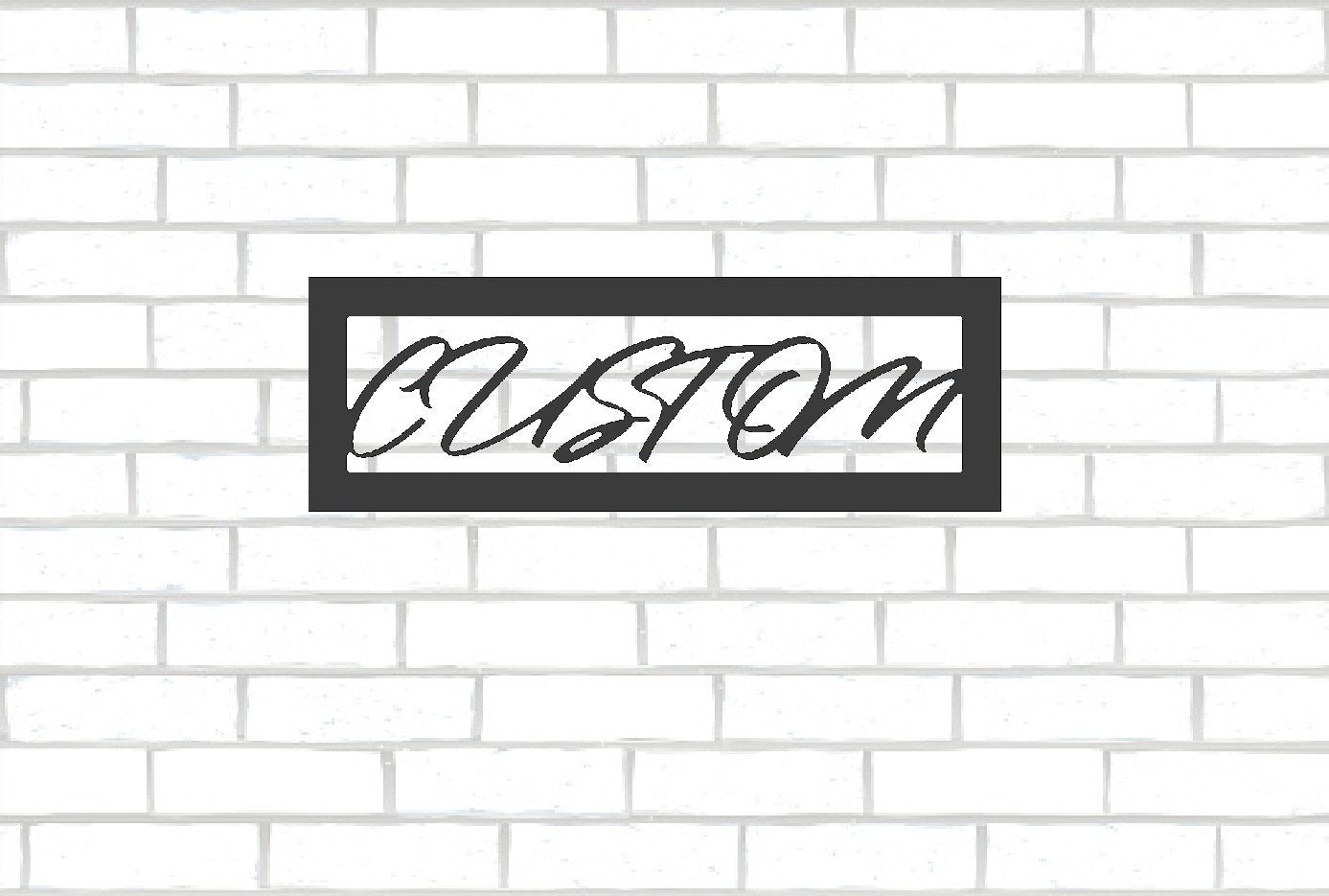 Script Font Name Framed Outline