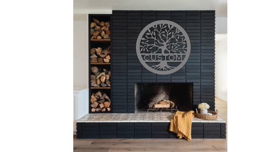 Tree of Life Curvy Metal Sign