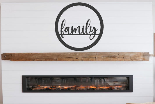 Family Circle Metal Sign